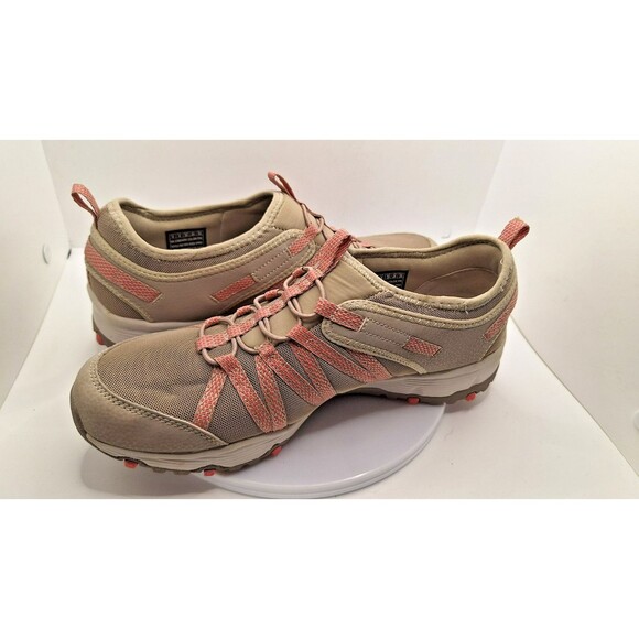 Skechers Womens Seager Hiker Shoes Sz 9 Taupe/Pink Vegan Memory Foam Slip On - Picture 2 of 8